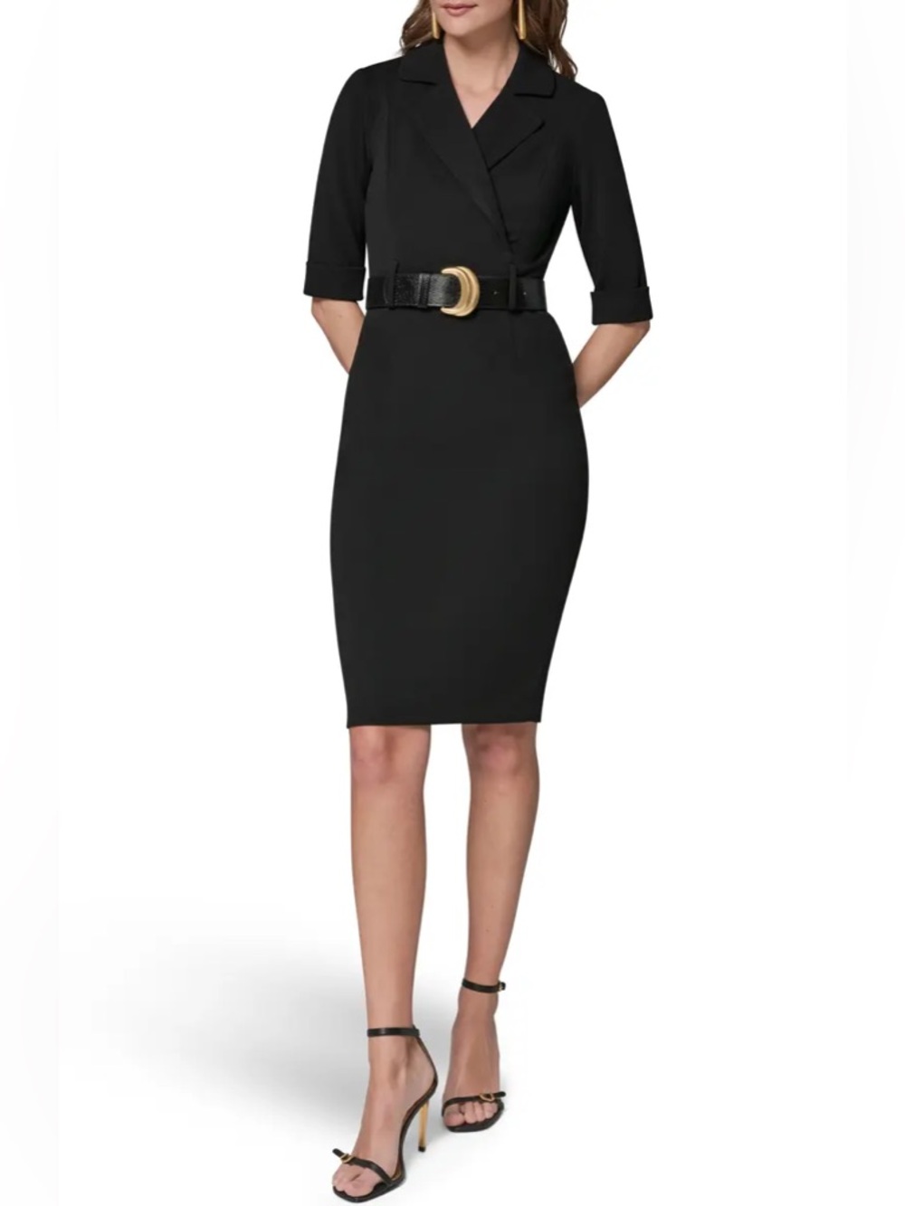 Donna Karan Black Sheath Dress Size 2
